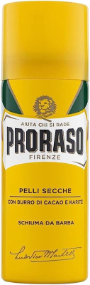Proraso Shaving Yellow Foam - Пена для бритья с маслом дерева Ши и какао 400 мл