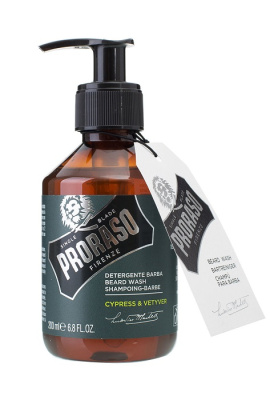 Proraso Single Blade Cypress & Vetyver Beard Wash - Шампунь для бороды 200 мл
