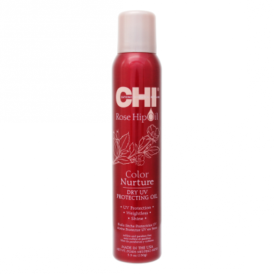 CHI Rose Hip Oil Dry UV Protecting Oil - Финишное сухое масло для волос с экстрактом шиповника и защитой от УФ 150 г