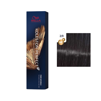 Wella Koleston Perfect ME+ 2/0 - Стойкая краска черный натуральный 60 мл