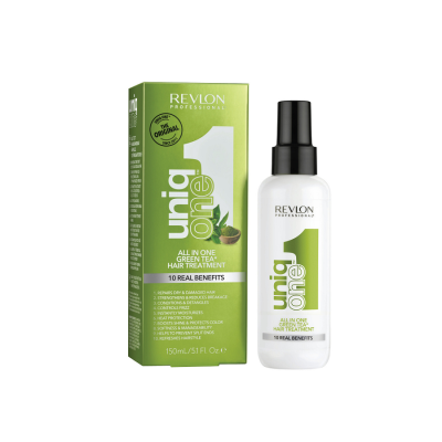Revlon Uniq One All in One Green Tea Hair Treatment - Маска-спрей несмываемая с ароматом зеленого чая 150 мл