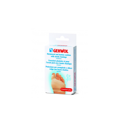 Gehwol Metatarsal And Bunion Cushion With Elastic Bandage Medium - Защитная подушка под плюсну с накладкой на большой палец из гель-полимера и эластичной ткани средняя 1 шт