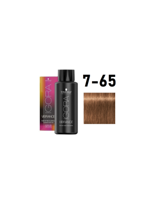Schwarzkopf Igora Vibrance 7-65 - Краситель тон-в-тон средний русый шоколадно-золотистый 60 мл