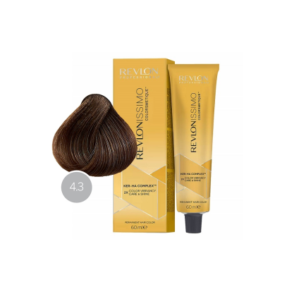 Revlon Revlonissimo Colorsmetique 4.3 - Перманентная краска для волос коричневый золотой 60 мл