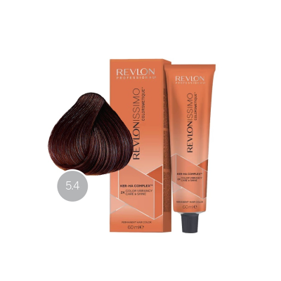 Revlon Revlonissimo Colorsmetique 5.4 - Перманентная краска для волос светло-коричневый медный 60 мл