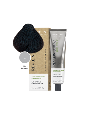 Revlon Revlonissimo Color Sublime 1 - Перманентный краситель без аммиака черный 75 мл