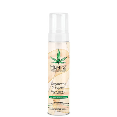 Hempz Sugarcane & Papaya Herbal Foaming Body Wash - Гель-мусс для душа Сахарный тростник и Папайя 250 мл
