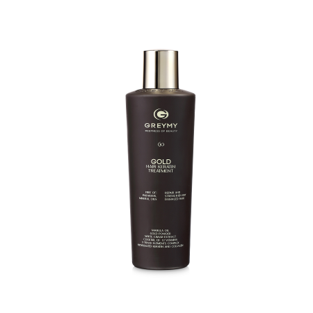 Greymy Gold Hair Keratin Treatment - Кератиновый крем для выпрямления с частицами золота