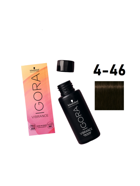 Schwarzkopf Igora Vibrance 4-46 - Краситель тон-в-тон средний коричневый бежевый шоколадный 60 мл