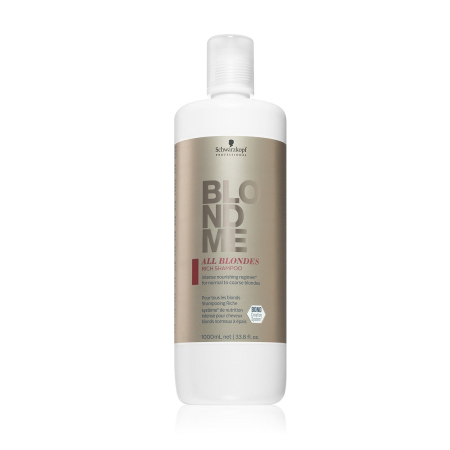 Schwarzkopf BlondMe All Blondes Rich Shampoo - Обогащенный шампунь для средних и жестких волос всех типов блонд