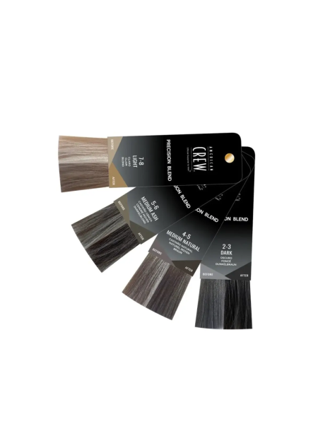 American Crew Precision Blend 2/3 - Краска для седых волос темный оттенок 3*40 мл