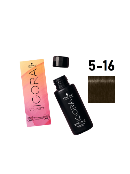 Schwarzkopf Igora Vibrance 5-16 - Краситель тон-в-тон светлый коричневый сандре шоколадный 60 мл